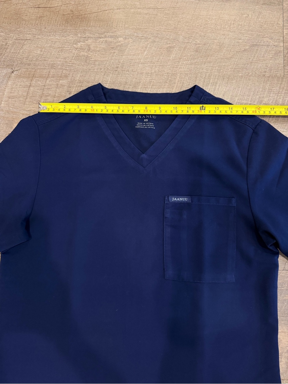Jaanuu Navy Scrub Set XS Top XXS XS Jogger Pants Stretch Nurse Medical Uniform - Picture 6 of 11